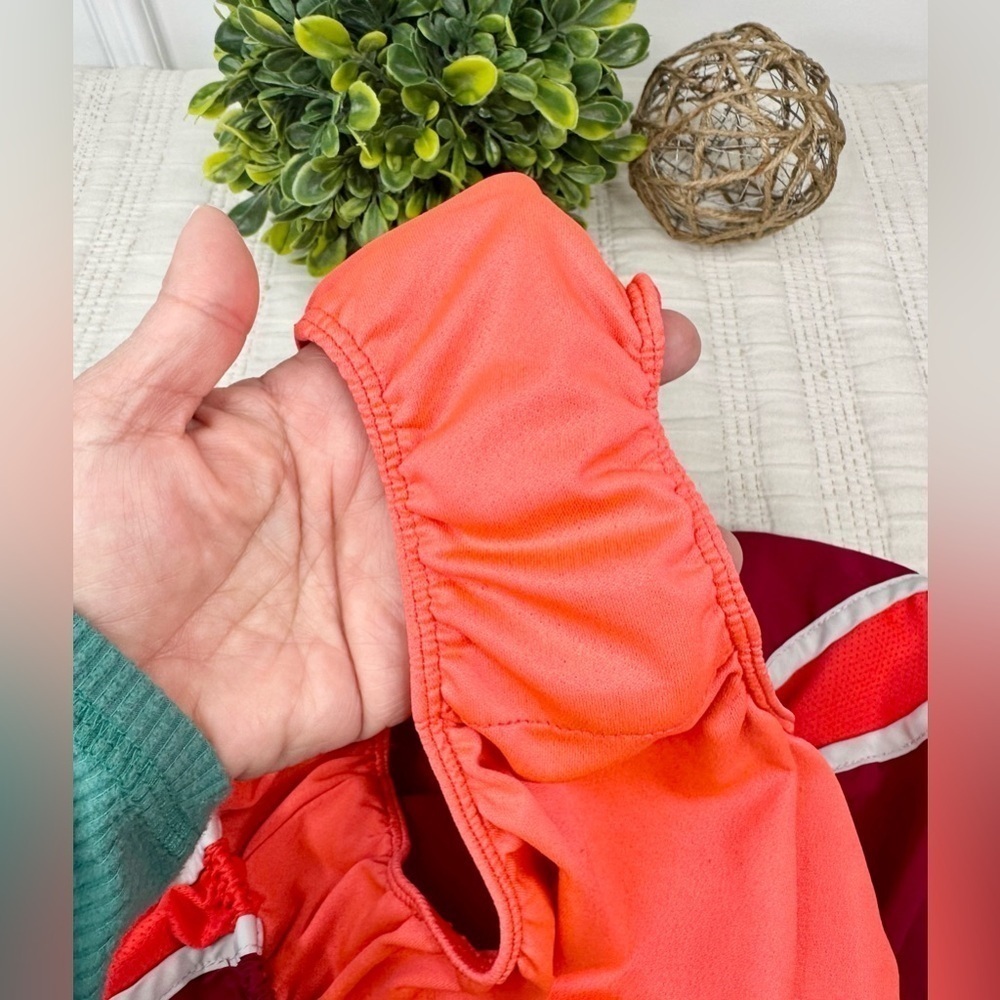 Nike Dri-Fit Tempo Running Shorts in Maroon/Orange Size Small - Picture 6 of 11